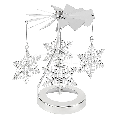 430 and 201 Stainless Steel Rotating Candlestick Tealight Candle Holder DJEW-WH0039-24P-1