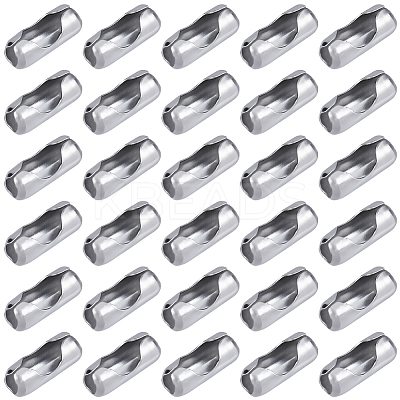 100Pcs 304 Stainless Steel Ball Chain Connectors STAS-BBC0006-72-1