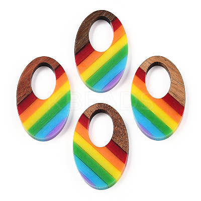 Opaque Resin & Walnut Hollow Pendants RESI-TAC0026-05E-1