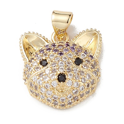 Brass Micro Pave Cubic Zirconia Pendants KK-M240-03-1