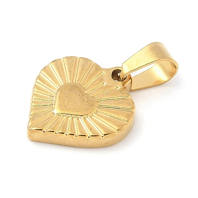 304 Stainless Steel Heart Pendants STAS-R162-01G-04-1