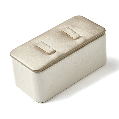 Rectangle Imitation Leather Jewelry Couple Ring Display Stands ODIS-K005-03-1