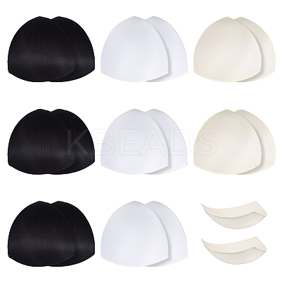 9 Pairs 3 Colors Triangle Sponge Bra Pads Inserts DIY-BC0016-70A-1