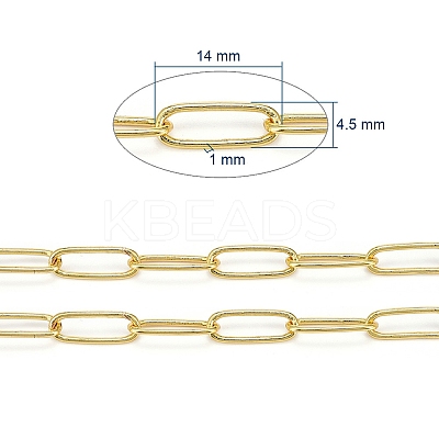 Soldered Brass Paperclip Chains CHC-D025-03G-01-1