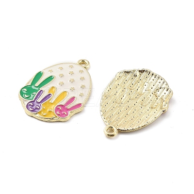 Easter Alloy Enamel Pendants ENAM-E360-01G-01-1