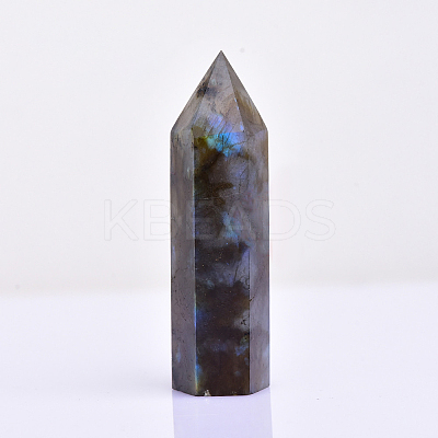 Natural Labradorite Pointed Prism Bar Home Display Decoration G-PW0007-101A-1