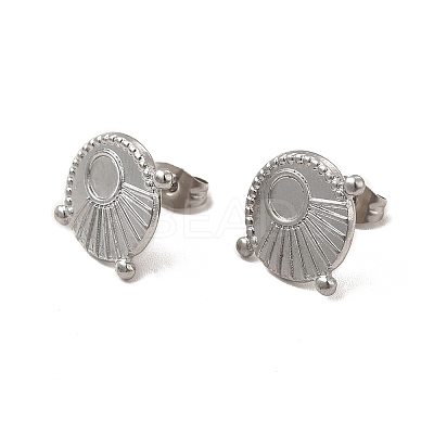 Non-Tarnish 304 Stainless Steel Stud Earring Cabochon Settings EJEW-I281-01P-1