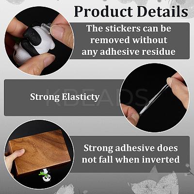 Trapezoid Acrylic Duble Sided Stickers DIY-WH0678-62B-1