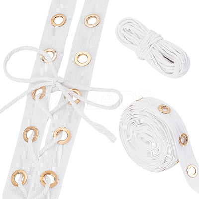 5 Yards Cotton Ribbons with Eyelet Rings OCOR-GA0001-77A-1