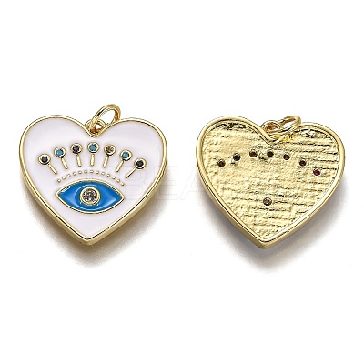 Brass Micro Pave Colorful Cubic Zirconia Pendants LS-ZIRC-B0003-12G-1