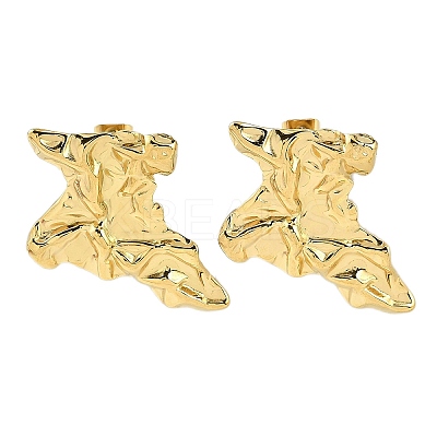 304 Stainless Steel Stud Earrings For Women LS-EJEW-B113-01G-02-1