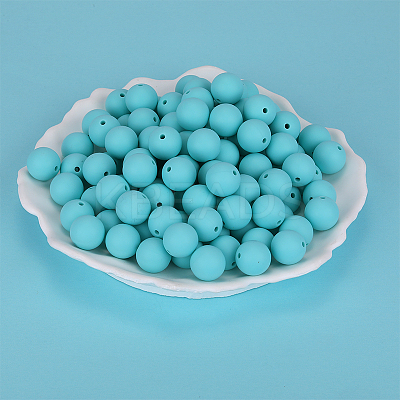 Round Silicone Focal Beads SI-JX0046A-46-1