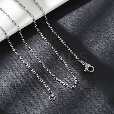 Non-Tarnish 304 Stainless Steel Cable Chains Necklace for Men Women NJEW-N050-A02-S15-1