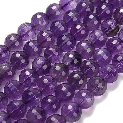Natural Amethyst Beads Strands G-H329-D01-10mm-1