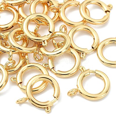 SHEGRACE Brass Spring Ring Clasps XGRPCN223-224G-1
