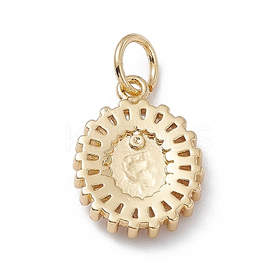 Rack Plating Brass Micro Pave Cubic Zirconia Pendants KK-G451-12G-1