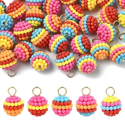 50Pcs ABS Plastic Pendants PALLOY-YW00043-1