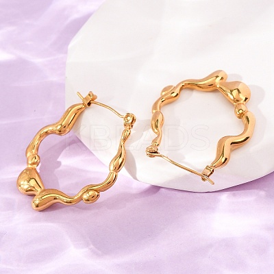 304 Stainless Steel Hoop Earrings for Women SA-CBA7B26-02G-1