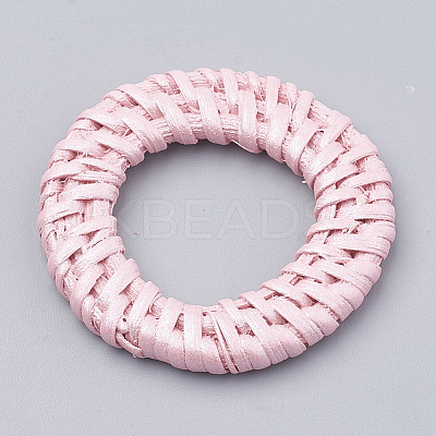 Handmade Spray Painted Reed Cane/Rattan Woven Linking Rings WOVE-N007-01D-1