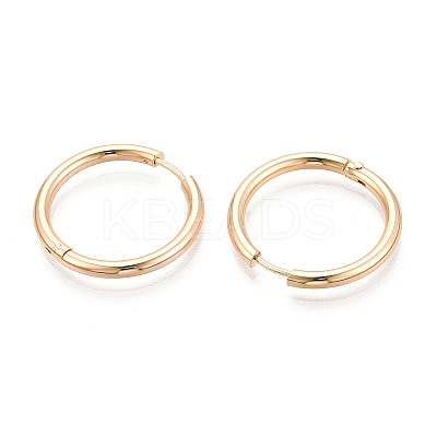 304 Stainless Steel Hoop Earrings EJEW-T048-24E-G-1