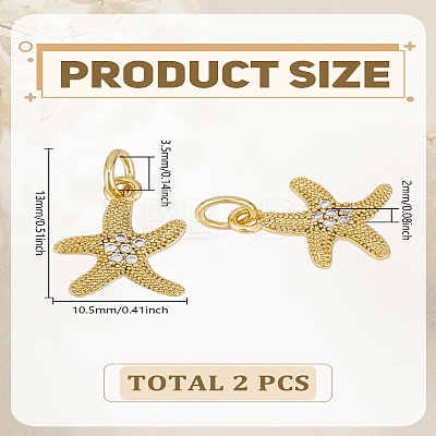 2Pcs Brass Micro Pave Grade AAA Cubic Zirconia Pendants ZIRC-LP0001-40-1