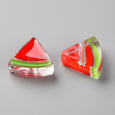 Transparent Enamel Acrylic Beads TACR-S155-001F-1