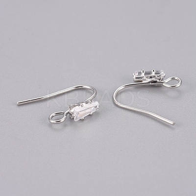 Brass Earring Hooks KK-L198-013P-1