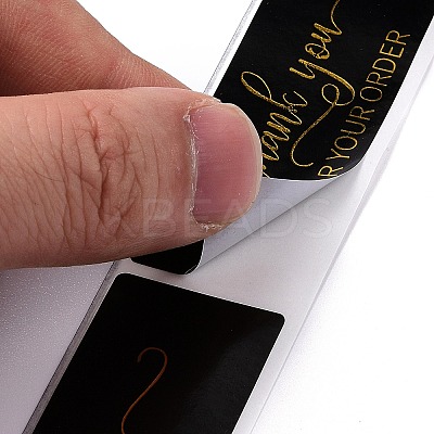 Hot Stamping Self-Adhesive Paper Gift Tag Youstickers X-DIY-A023-02C-1