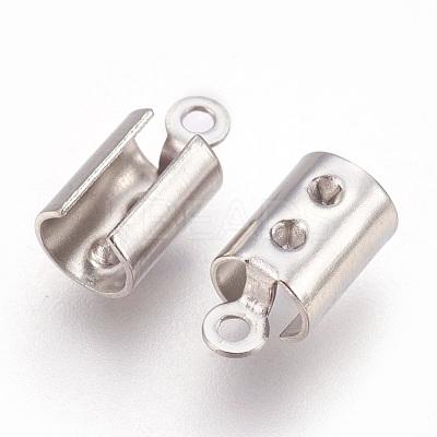 Tarnish Resistant 304 Stainless Steel Folding Crimp Ends X-STAS-P207-03P-A-1