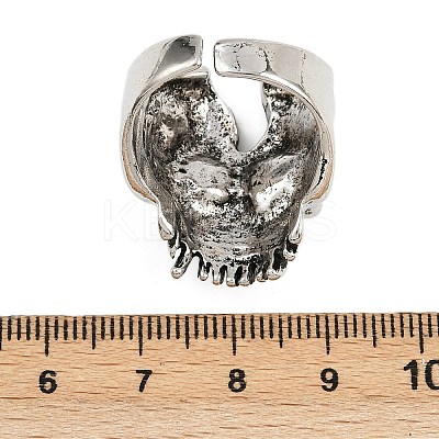 Halloween Alloy Cuff Rings for Men RJEW-D328-04AS-1
