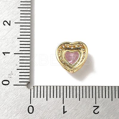 Brass Micro Pave Cubic Zirconia Beads KK-I276-46G-07-1