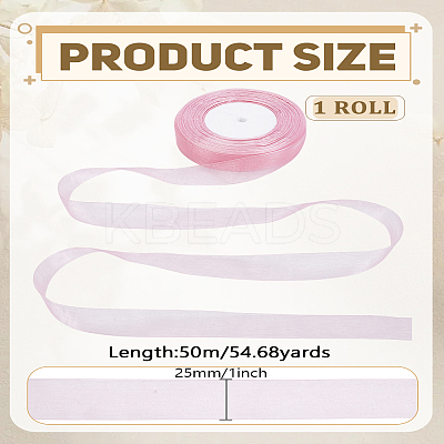 1 Roll Sheer Organza Ribbon OCOR-LP0001-76B-1