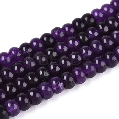 Dyed Natural White Jade Beads Strands X-G-T139-59A-03-1
