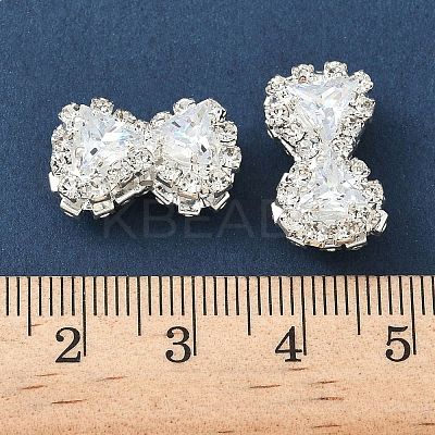 Brass Micro Pave Cubic Zirconia Beads KK-S336-05S-02A-1