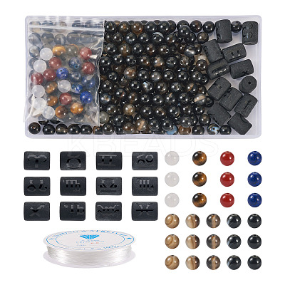 DIY Gemstone Bracelet with Constellation Making Kit DIY-KS0001-25-1