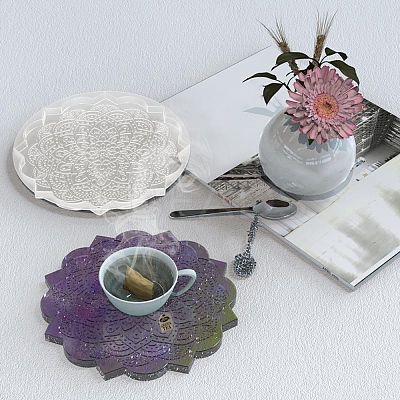 DIY Cup Mat Silicone Molds DIY-K036-09-1