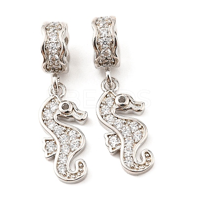 Brass Micro Pave Cubic Zirconia Pendents KK-M247-17P-1