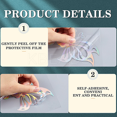 9Pcs 3 Styles PET Adhesive Waterproof Stickers STIC-GF0001-23C-1