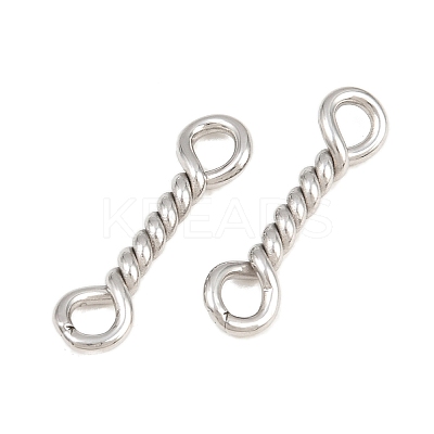 304 Stainless Steel Twisted Bar Connrctor Charms STAS-L300-002P-02-1