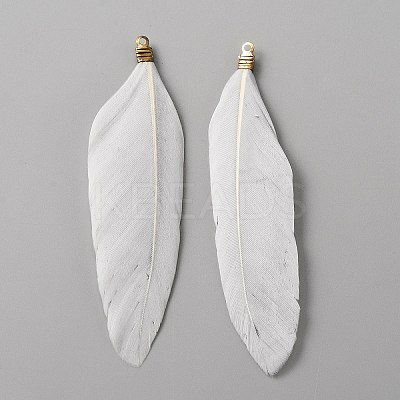 Feather Big Pendants FIND-WH0143-94N-1