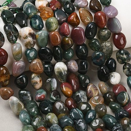 Natural Indian Agate Beads Strands G-K395-B12-02-1