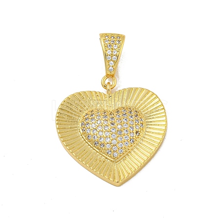 Brass Micro Pave Cubic Zirconia Pendants KK-N254-131G-1