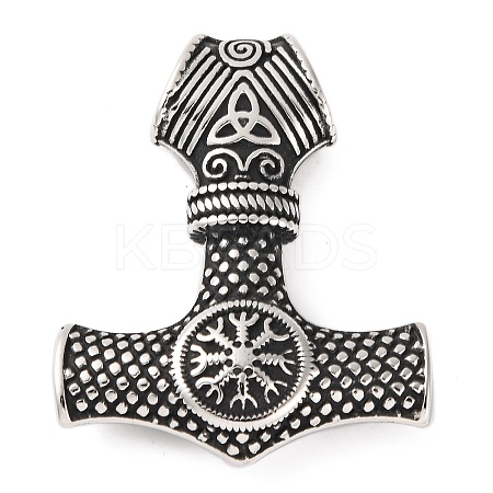 316 Surgical Stainless Steel Pendants STAS-Z073-02AS-03-1