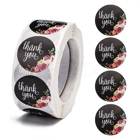 1 Inch Thank You Roll Stickers X-DIY-E023-07M-1