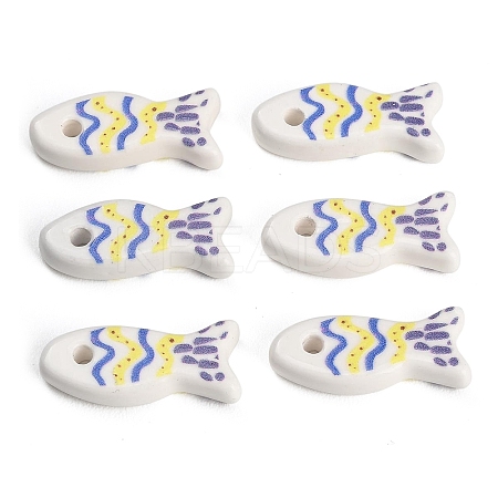 Printed Handmade Porcelain Pendants PR-CBAB520-02A-1