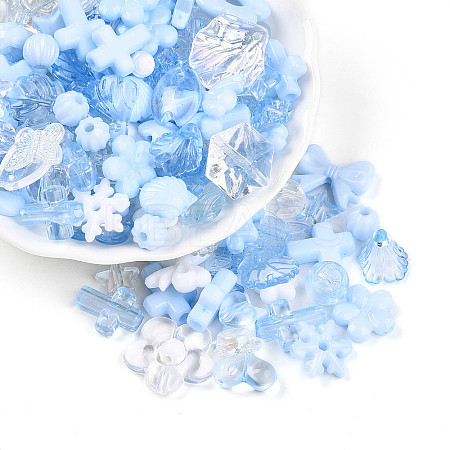 Transparent & Opaque Acrylic Beads TACR-T028-26D-1