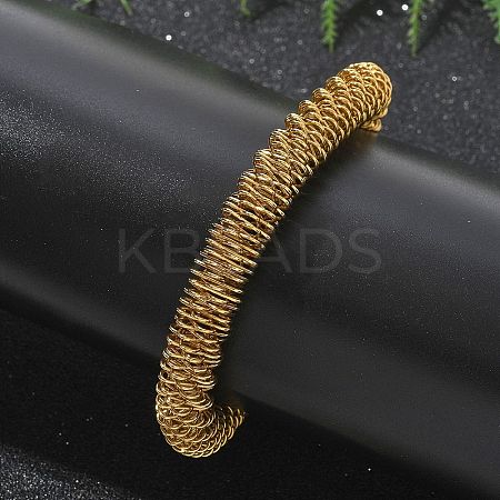 304 Stainless Steel Stretch Bangles for Women LS-BJEW-P315-02E-G-1