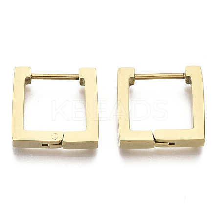 304 Stainless Steel Huggie Hoop Earrings STAS-R115-25G-1