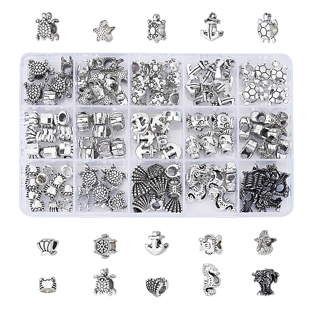 Ocean Theme Tibetan Style Alloy European Large Hole Beads FIND-NB0003-42-1