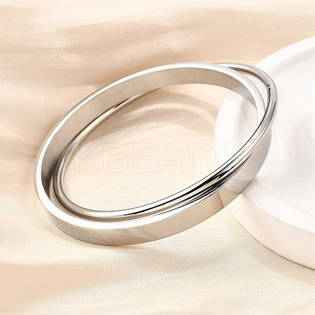 304 Stainless Steel Bangles BJEW-V004-01P-1
